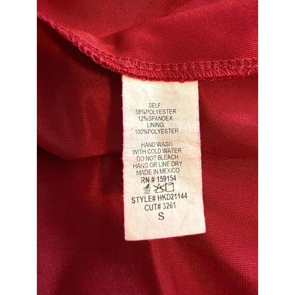 Windsor Burgundy/Maroon Satin Fit & Flare Spaghetti Strap Dress – Size Small - Picture 8 of 8